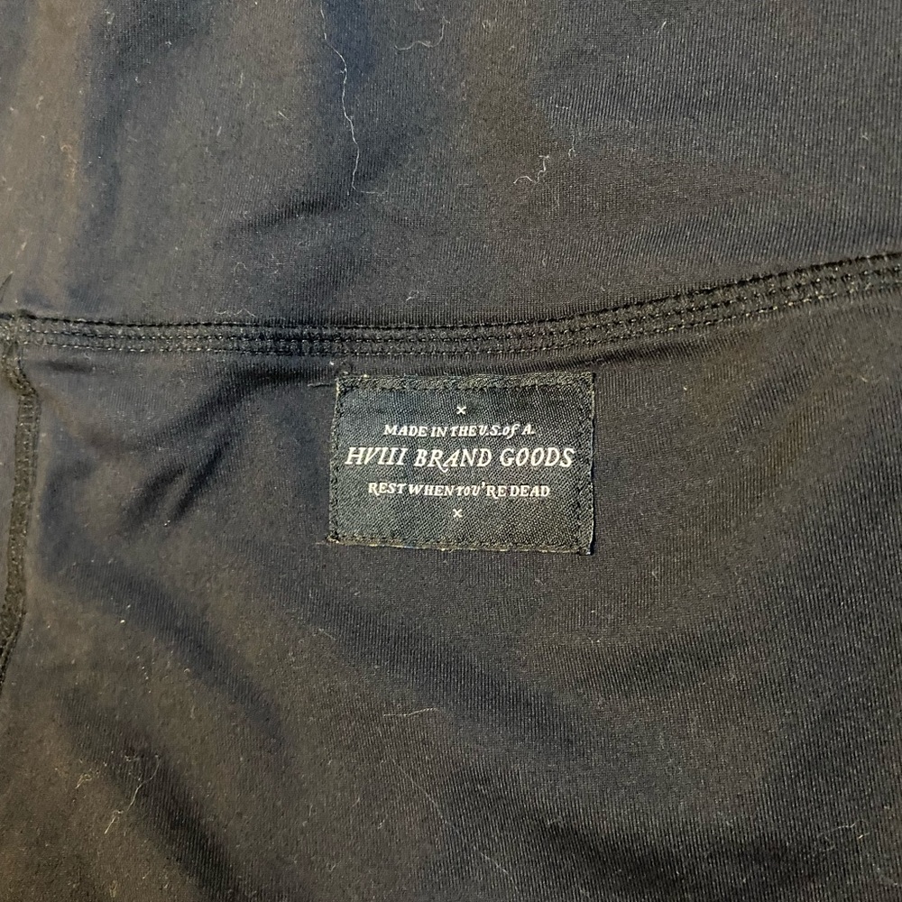 Black HVIII gym shorts.